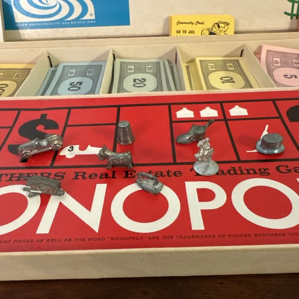 Vintage 1961 Monopoly Board Game COMPLETE Original Classic Long Box Parker Bros